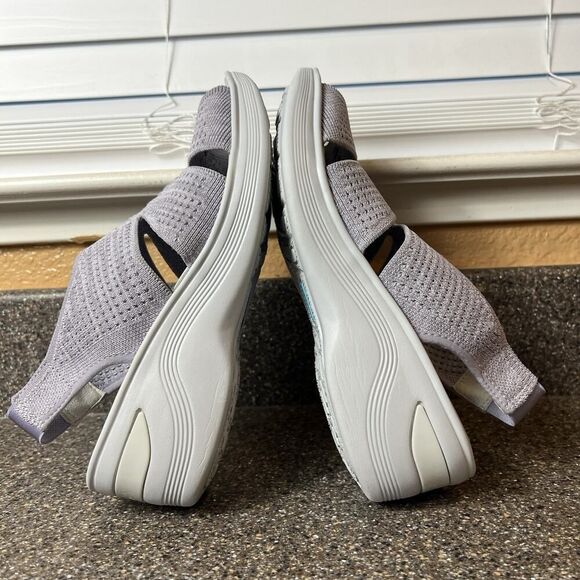 Bzees Womens 9M Lt Purple Fabric Comfort Casual Sandal Sling Back Wedge Open Toe - Picture 5 of 11